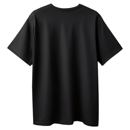 Solid Black Oversized T-Shirt for Men | Pure Cotton Plain Streetwear Tee