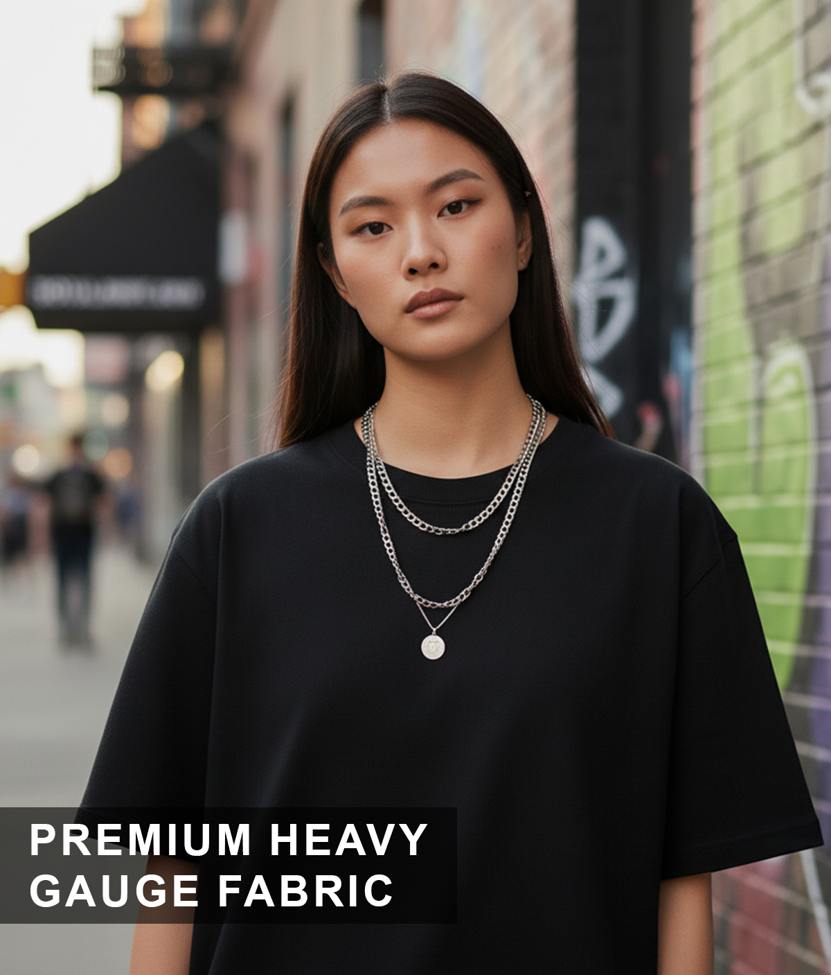 Solid Black Oversized T-Shirt for Women | Pure Cotton Plain Streetwear Tee