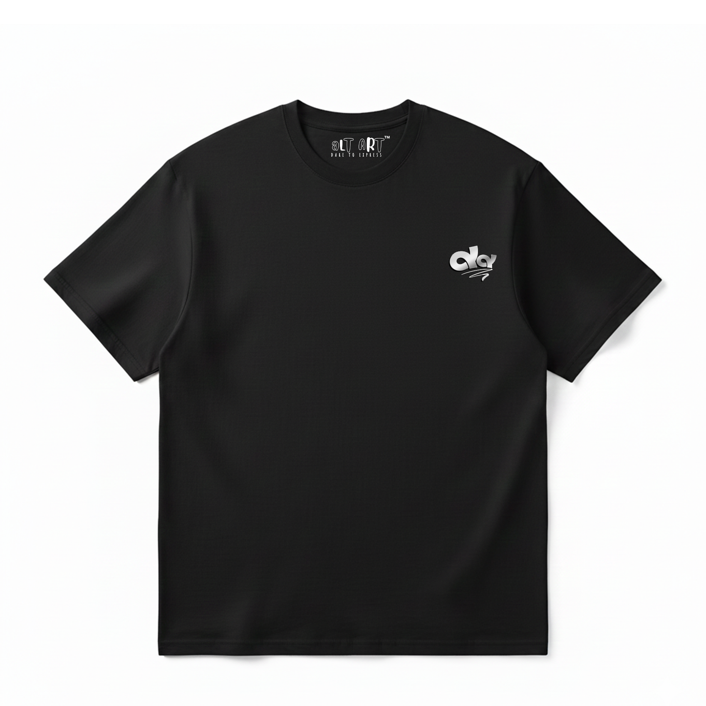 Cosmic Existence Graphic Black Oversized T-Shirt for Women | Abstract Art Streetwear Tee