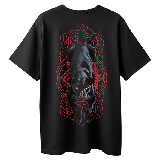 Black Panther Graphic Printed Oversized T-Shirt for Men & Boys