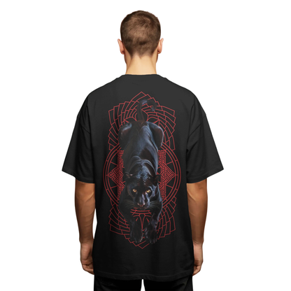 Black Panther Graphic Printed Oversized T-Shirt for Men & Boys