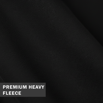 Solid Black Heavyweight Hoodie for Men | Plain Cotton Streetwear Hoodie India