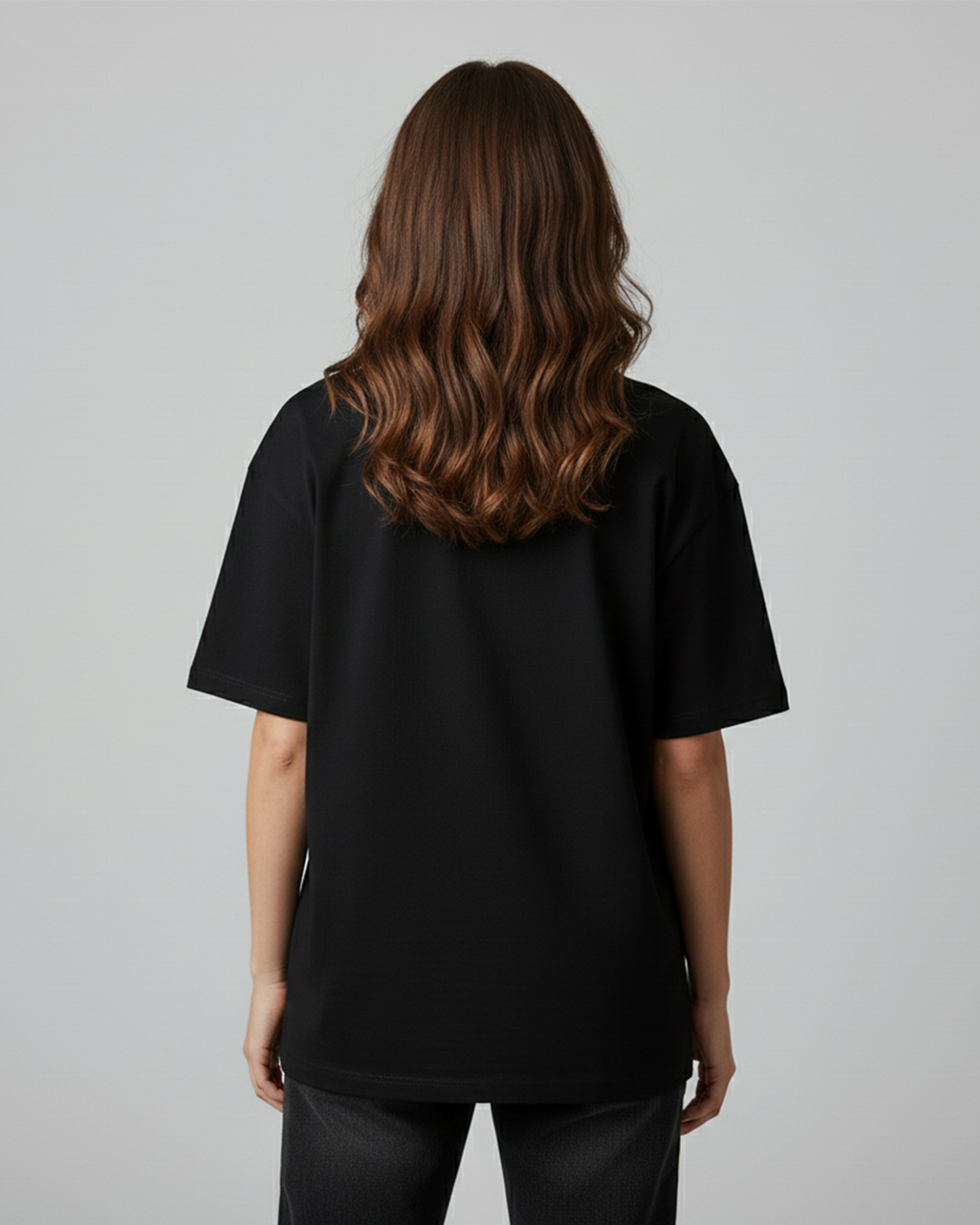 Professional Overthinker Black Oversized T-Shirt for Women & Girls - Funny Quote Tee