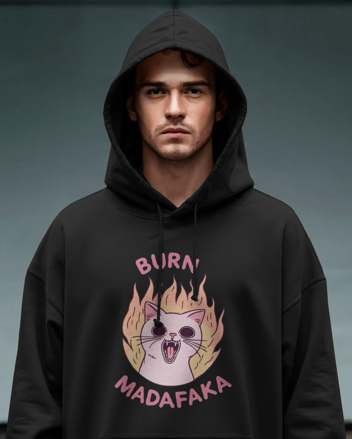 “Burn Madafaka” Graphic Hoodie for Men | Funny Streetwear Hoodie India