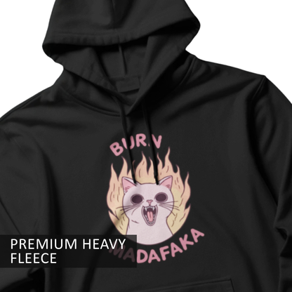 “Burn Madafaka” Graphic Hoodie for Women | Funny Streetwear Hoodie India