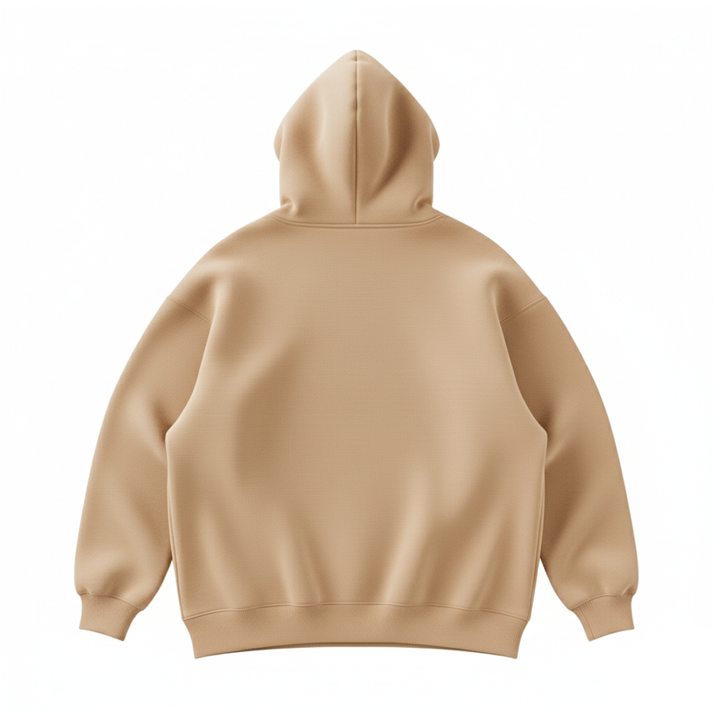 Solid Camel Brown Hoodie for Men | Brown Cotton Streetwear Hoodie India