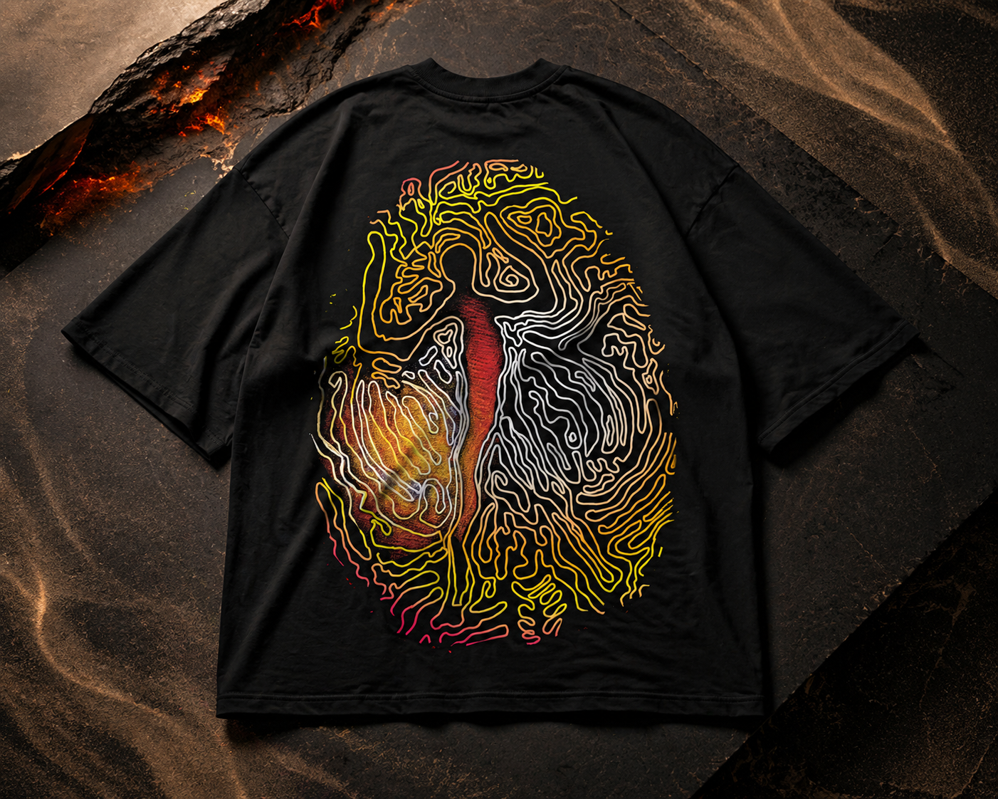 Chaos Oversized T Shirt for Women | Luxury Exclusive Artwork Graphic Oversized T Shirt | Premium Boxy Fit Streetwear Tee