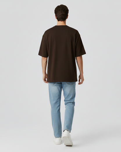 Professional Overthinker Brown Oversized T-Shirt for Men | Funny Oversized T-Shirt