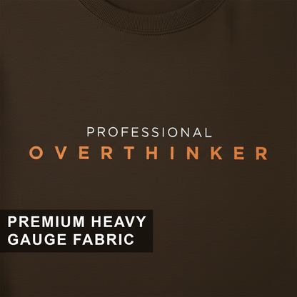 Professional Overthinker Brown Oversized T-Shirt for Women | Funny Oversized T-Shirt