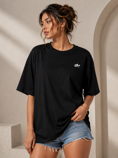 Alt Art Crimson Crane Oversized T Shirt for Women | Japanese Art Inspired Graphic Oversized T Shirt | Premium Boxy Fit Luxury Streetwear Tee