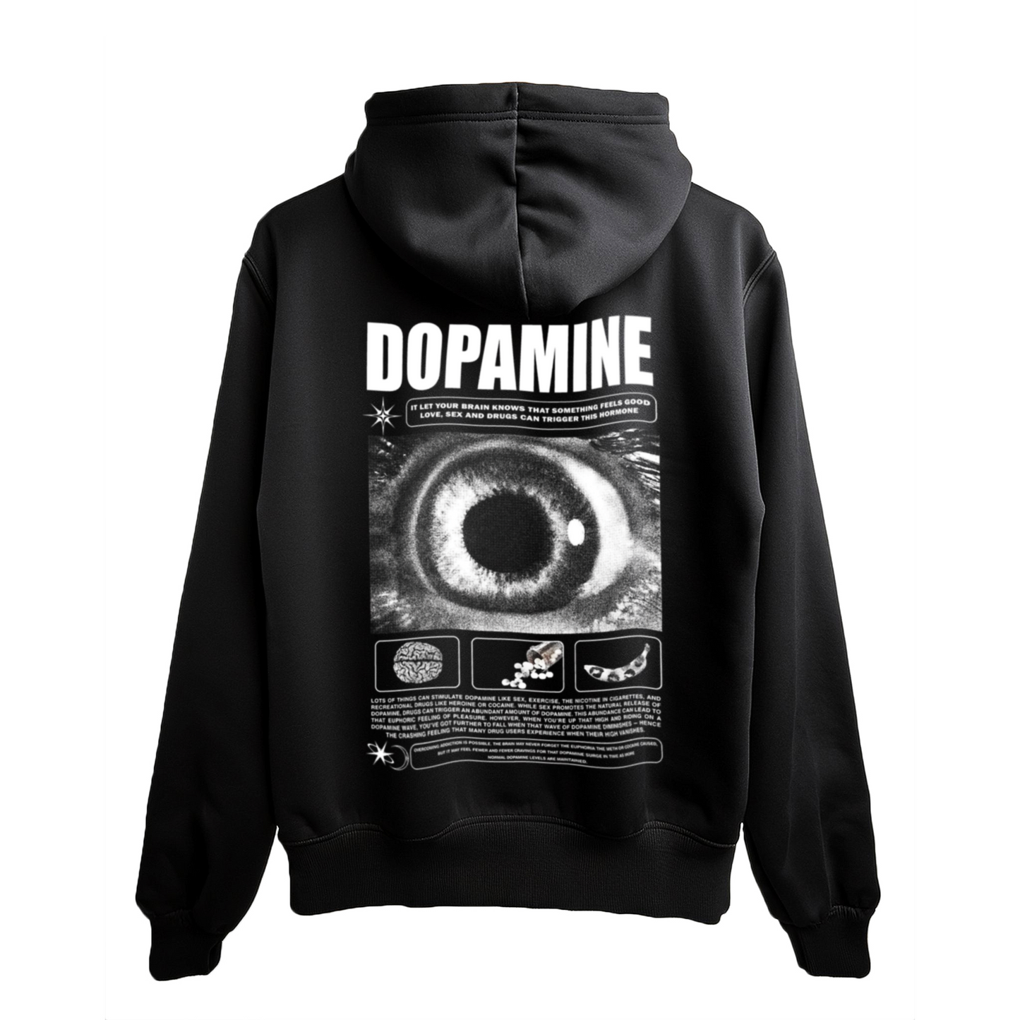Dopamine Graphic Hoodie for Men | Printed Streetwear Hoodie India