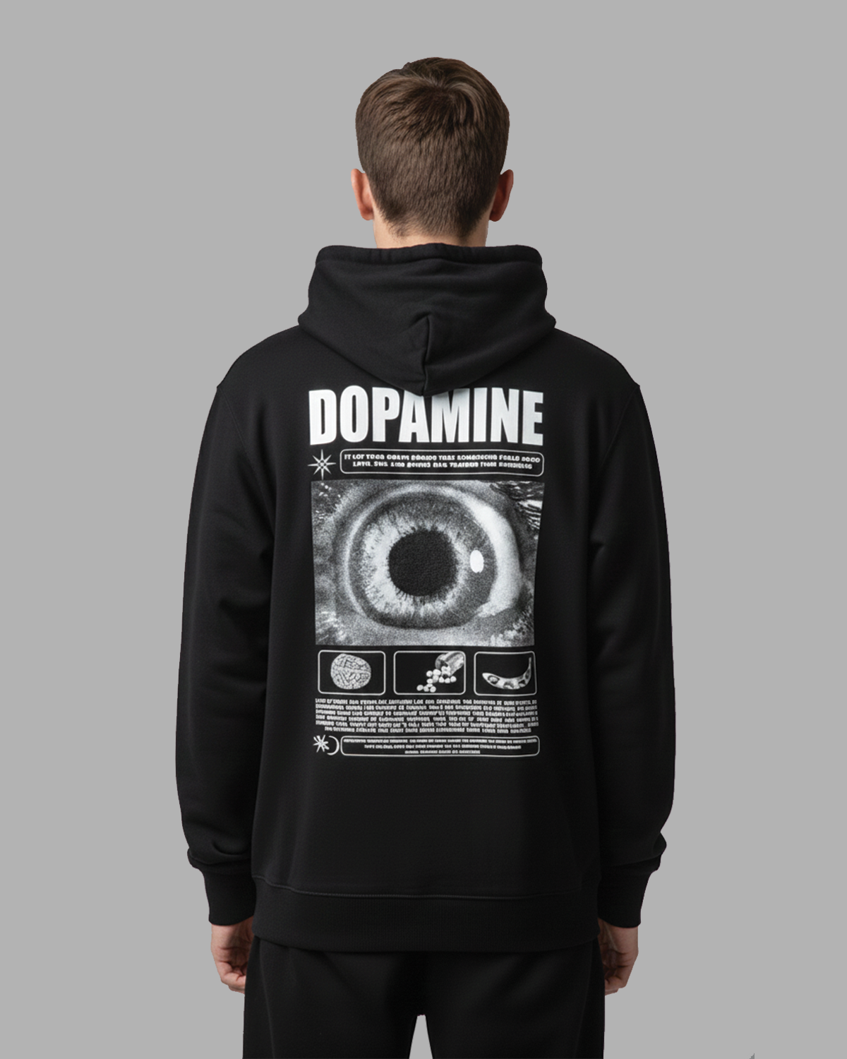 Dopamine Graphic Hoodie for Men | Printed Streetwear Hoodie India
