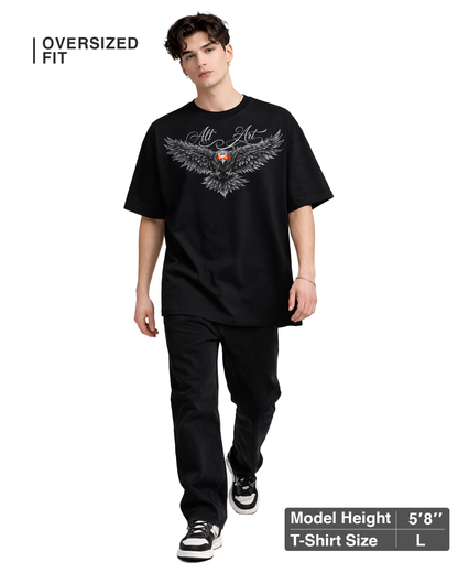 Eagle Graphic Oversized T-Shirt for Men | Premium Cotton Streetwear Tee