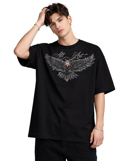Eagle Graphic Oversized T-Shirt for Men | Premium Cotton Streetwear Tee