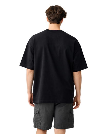 Gothic Eagle Graphic Black Oversized T-Shirt for Men | Premium Streetwear Oversized T Shirt