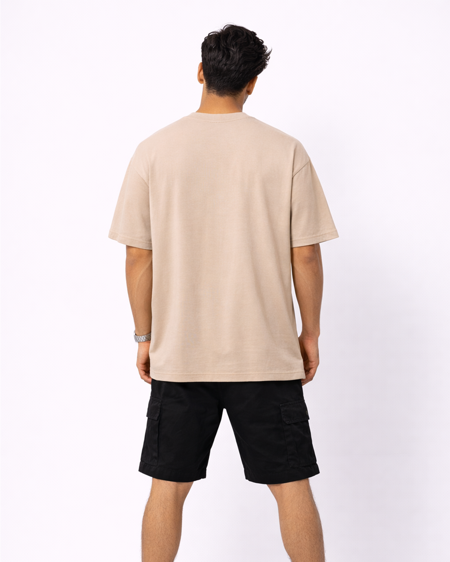 Faaahhh Viral Meme Oversized T Shirt for Men | Funny Graphic Beige Tee