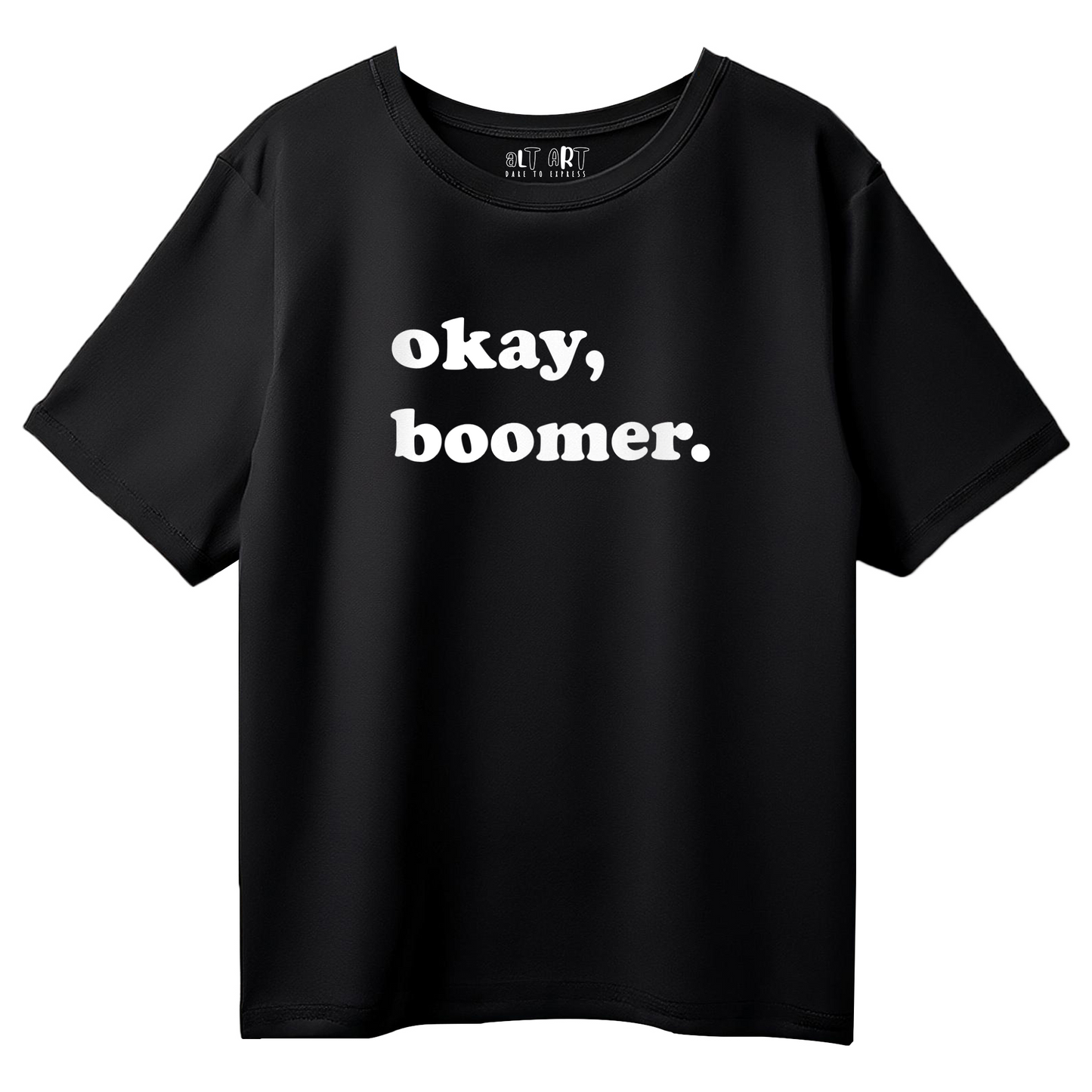 Okay Boomer Oversized T-Shirt for Women – Trendy Meme Tee | Funny Graphic Streetwear