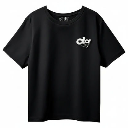 Wine Dine Sixty Nine Puff Print Black Oversized T-Shirt for Men | Heavyweight 3D Raised Print