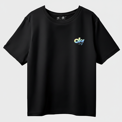 Die Rich Reflective Oversized T-Shirt for Women | Black Streetwear Cotton Tee