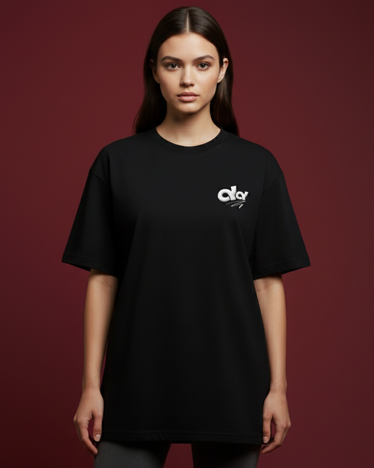 I Want Magic Puff Print Black Oversized T-Shirt for Women | 3D Raised Graphic Streetwear Tee