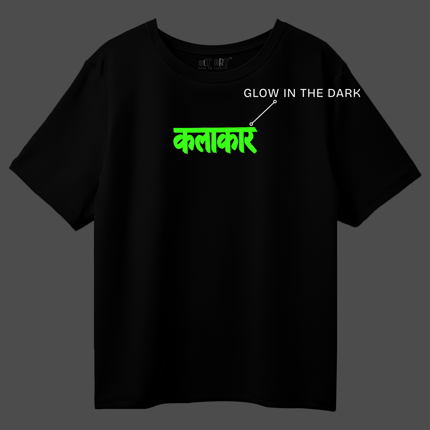 Kalakar Oversized T-Shirt for Men | Glow in the Dark T-shirt