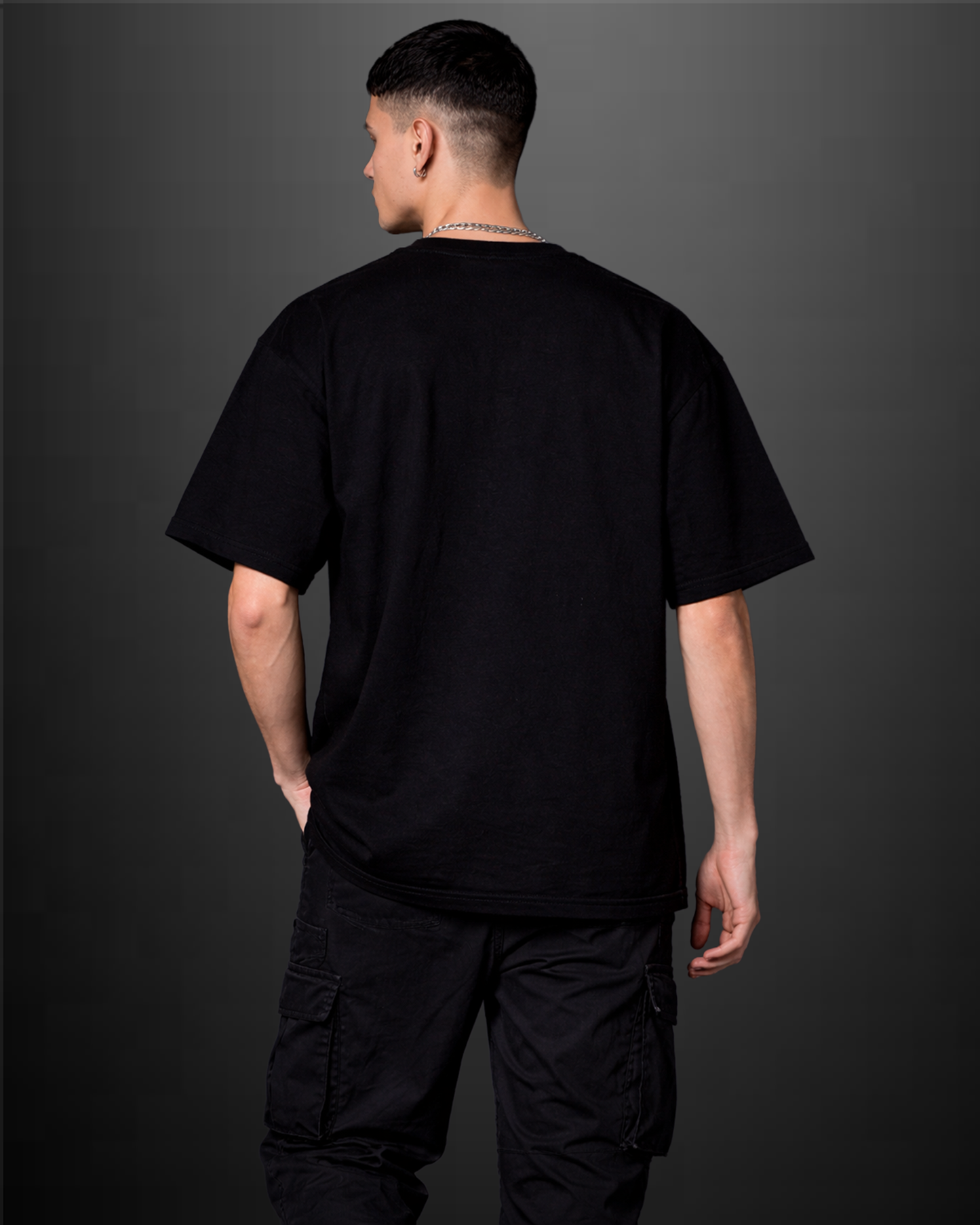 Golden Eagle Graphic Black Oversized T Shirt for Men | Premium Gothic Streetwear Tee
