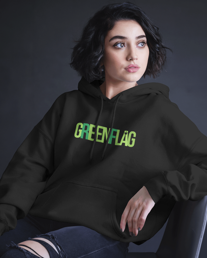 Green Flag Graphic Hoodie for Women | Funny Streetwear Hoodie India