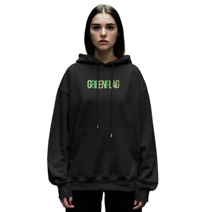 Green Flag Graphic Hoodie for Women | Funny Streetwear Hoodie India