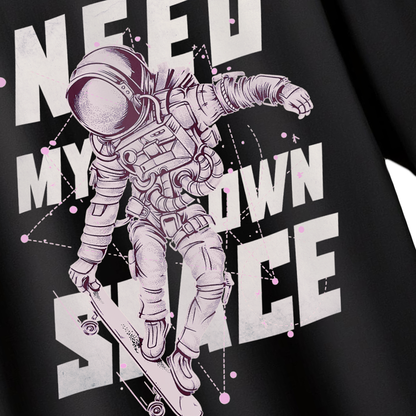 I Need Some Space Astronaut Graphic Printed Oversized T-Shirt for Women