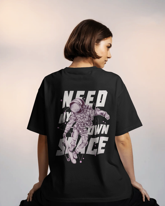 I Need Some Space Astronaut Graphic Printed Oversized T-Shirt for Women