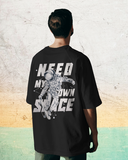 I Need Some Space Astronaut Graphic Printed Oversized T-Shirt for Men