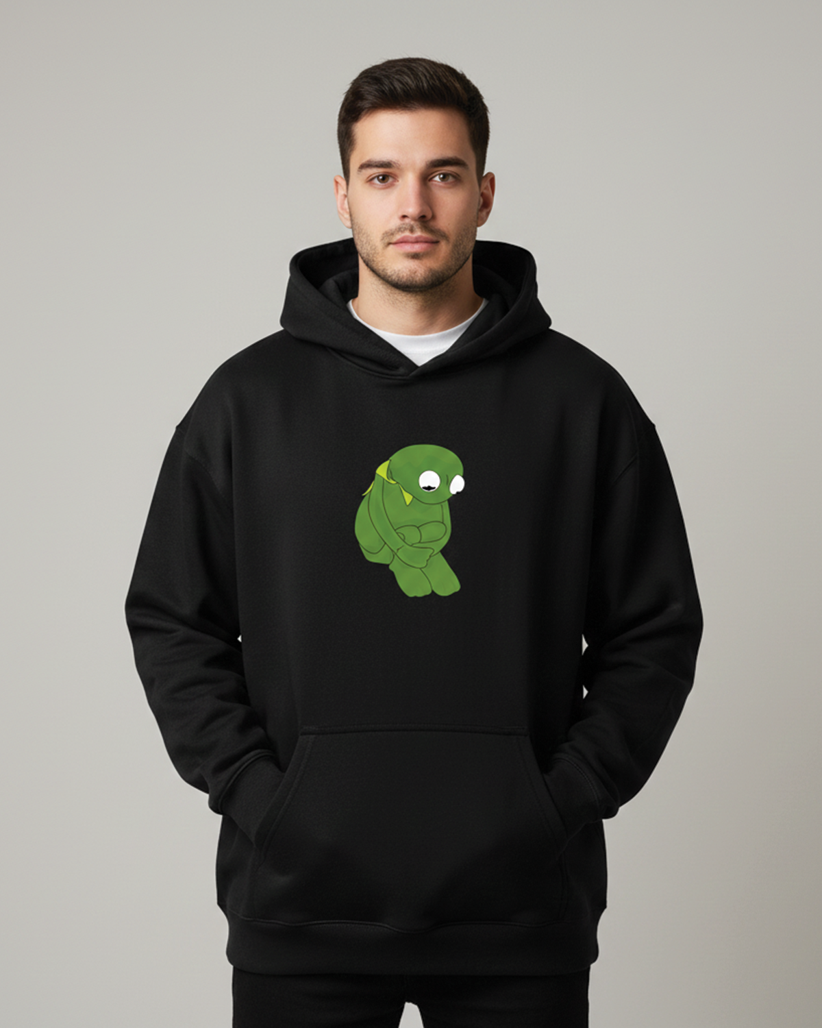 Kermit The Frog Hoodie for Men | Black Graphic Hoodie India