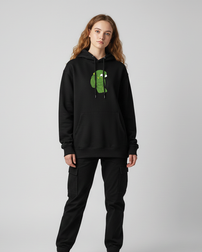 Kermit The Frog Hoodie for Women | Black Graphic Hoodie India