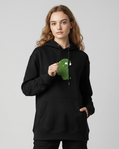 Kermit The Frog Hoodie for Women | Black Graphic Hoodie India