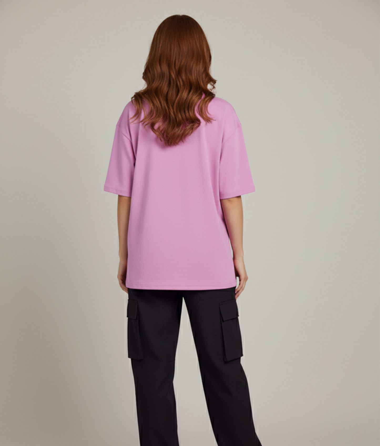 Solid Lavender Oversized T-Shirt for Women | Pure Cotton Streetwear Oversized Tee
