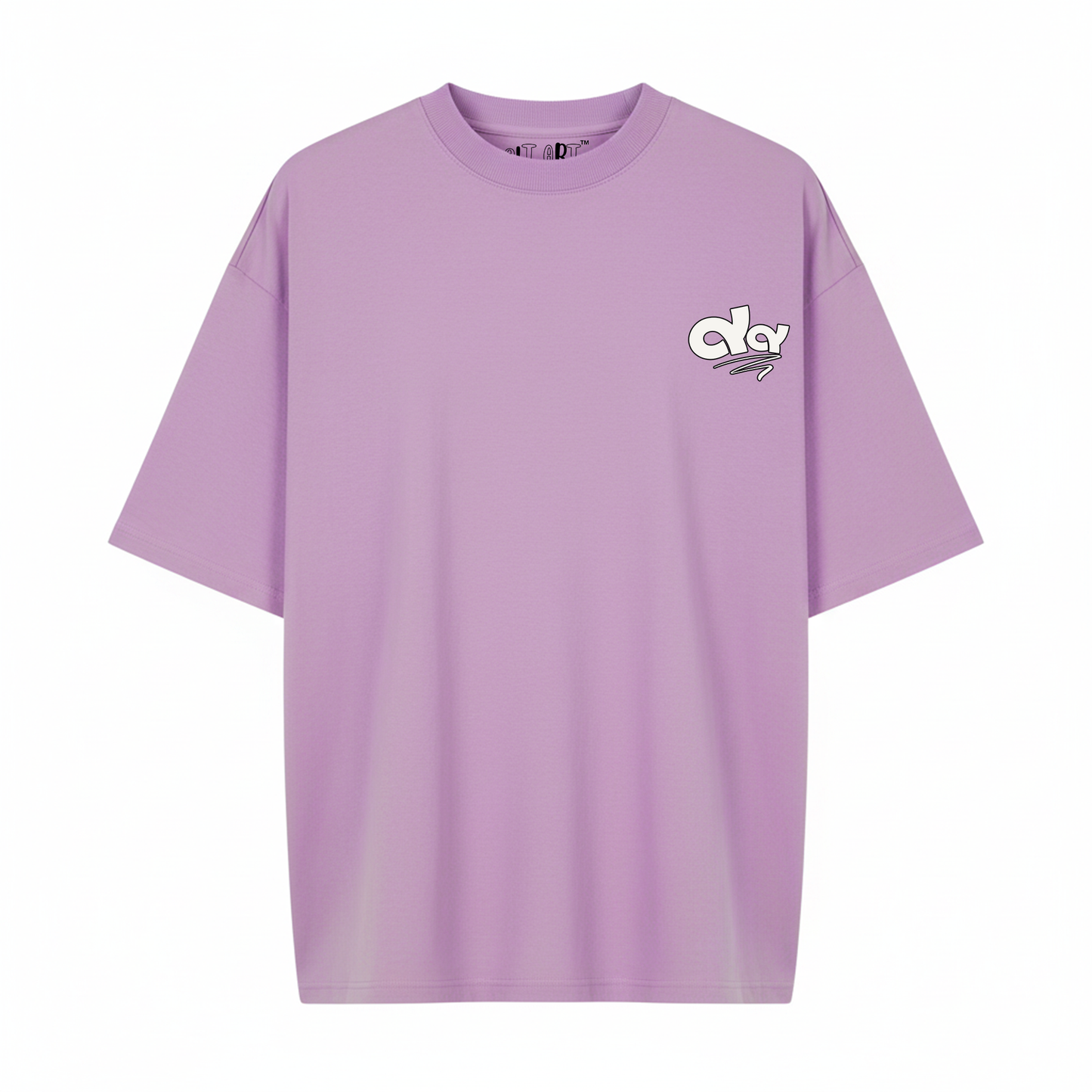 Wolf Graphic Oversized T-Shirt for Women | Lavender Streetwear Cotton Tee