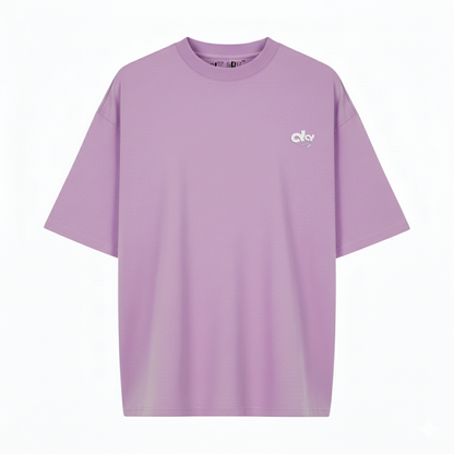 Wolf Graphic Oversized T-Shirt for Women | Lavender Streetwear Cotton Tee