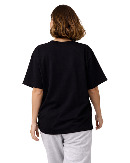 MBA Dropout Glow in the Dark Oversized T-Shirt for Women | Black Funny Streetwear Tee
