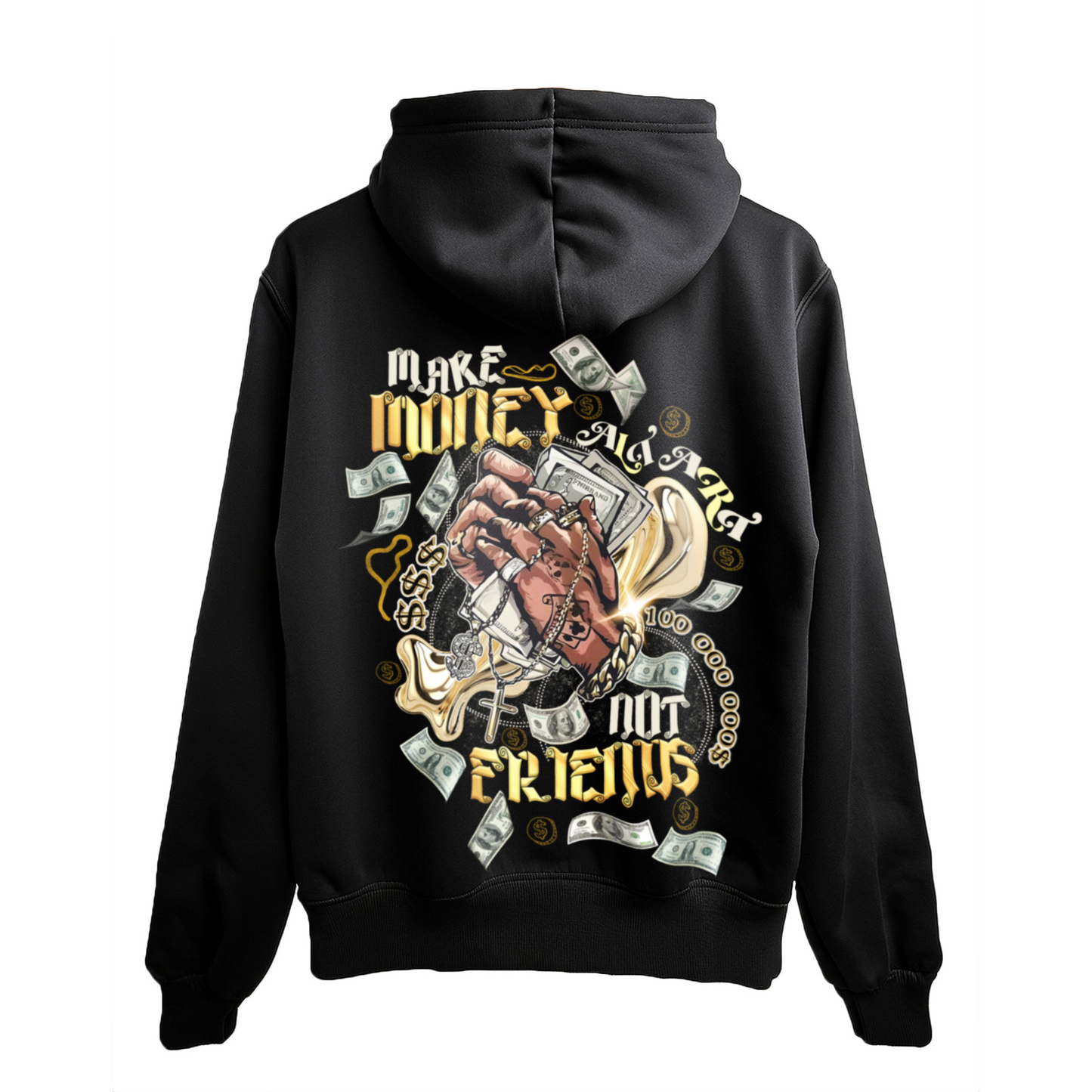 Make Money Not Friends Hoodie for Men | Graphic Streetwear Hoodie India