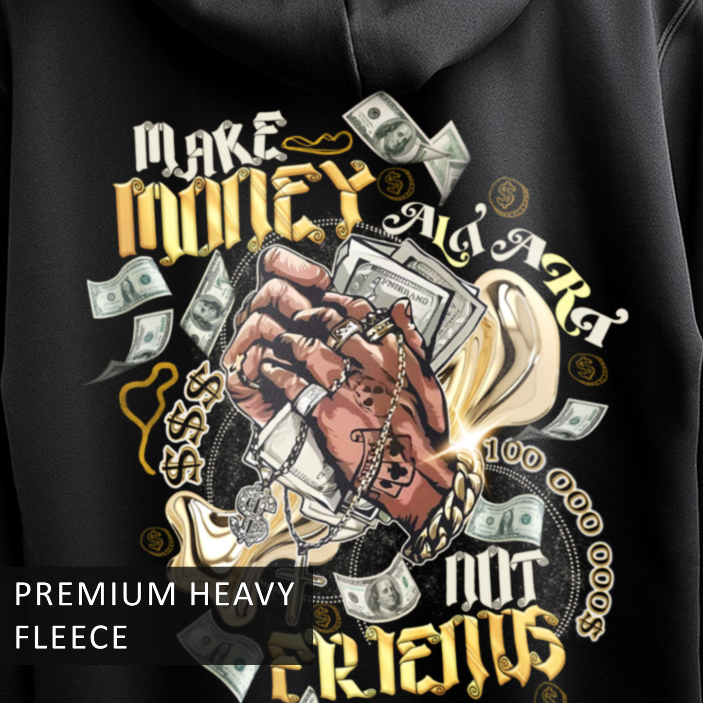 Make Money Not Friends Hoodie for Men | Graphic Streetwear Hoodie India
