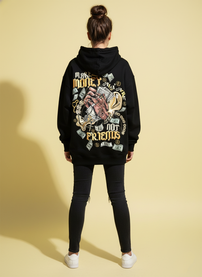 Make Money Not Friends Hoodie for Women | Graphic Hoodie for Girls India