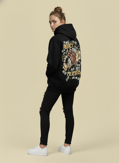 Make Money Not Friends Hoodie for Women | Graphic Hoodie for Girls India