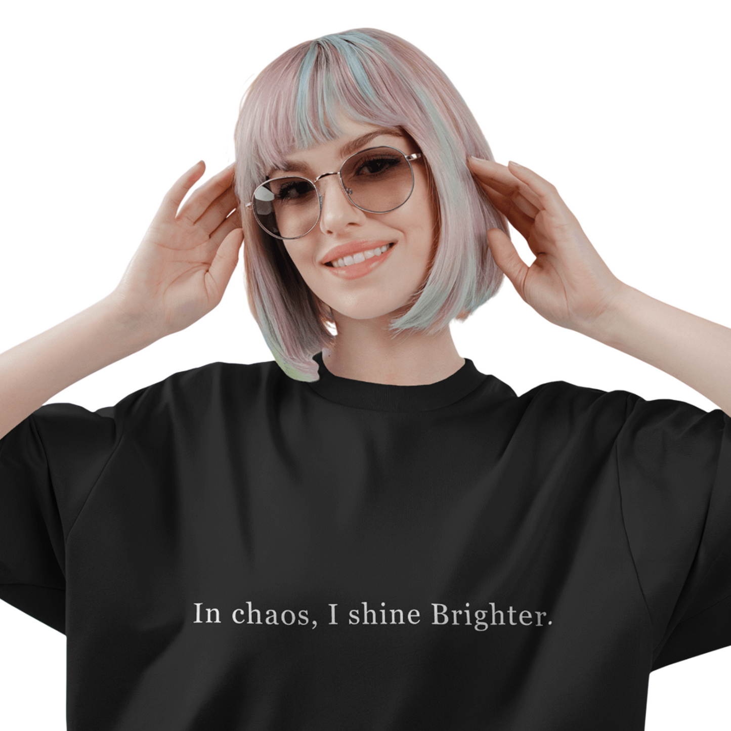 Chaos Oversized T-Shirt for Women & Girls - Exclusive Abstract Artwork T-shirt