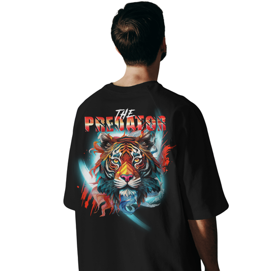 The Predator Oversized T-Shirt for Men & Boys - Bold Tiger Graphic Tee
