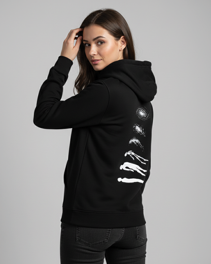 Astral Flow Graphic Hoodie for Women | Cosmic Streetwear Hoodie India