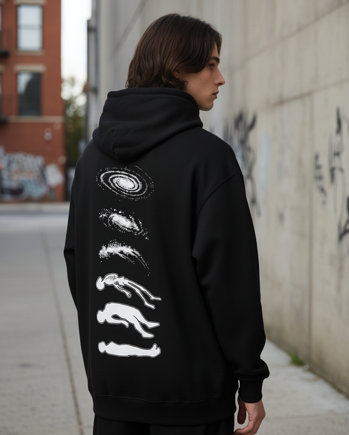 Astral Flow Hoodie for Men | Trippy Galaxy Graphic Hoodie India