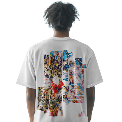 Abstract Art Oversized T-Shirt for Men & Boys White - Exclusive Abstract Artwork T-shirt
