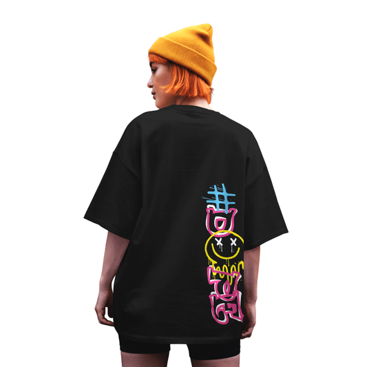 Dope Black Oversized T-Shirt for Women & Girls – Edgy & Trendy Streetwear Tee Urban Hip-Hop Fashion