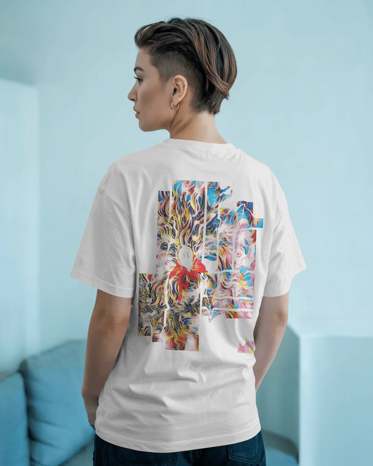 Abstract Art Oversized T-Shirt for Women & Girls - Exclusive Abstract Artwork T-shirt