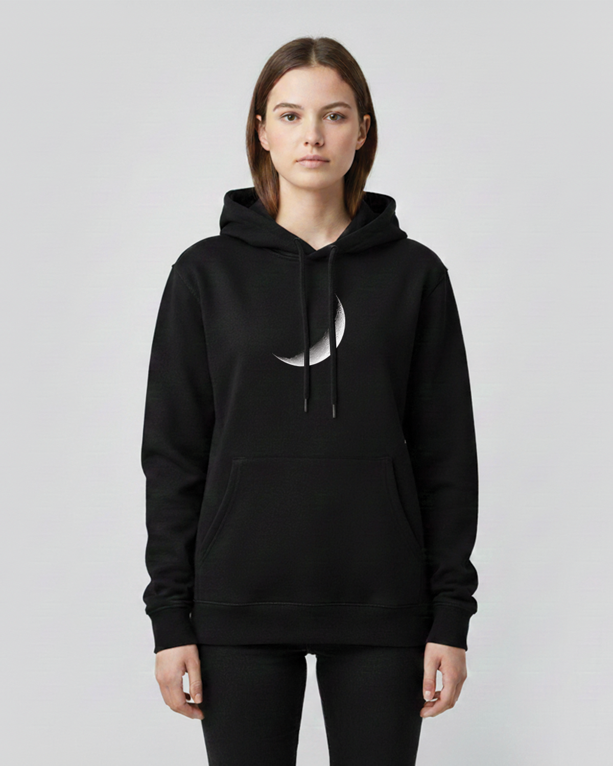 Moon Hoodie for Women | Black Graphic Hoodie India